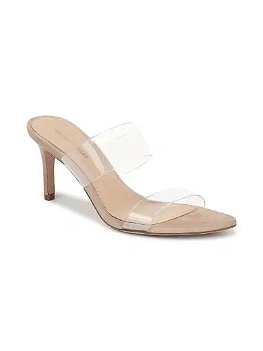 Veronica Beard Women's Asha 75MM Transparent Stiletto Sandals - Clear Sand | Thumbnail 2 Veronica Beard Women's Asha 75MM Transparent Stiletto Sandals - Clear Sand | Thumbnail 2