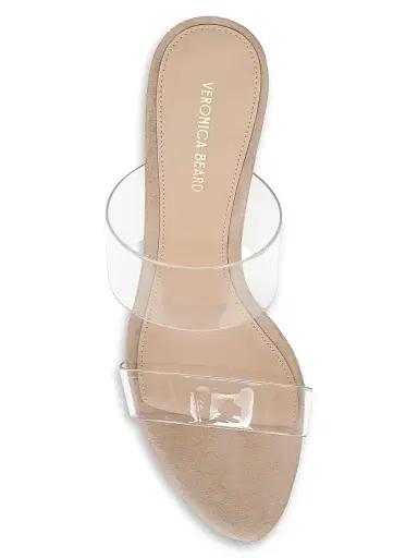 Veronica Beard Women's Asha 75MM Transparent Stiletto Sandals - Clear Sand | Thumbnail 4 Veronica Beard Women's Asha 75MM Transparent Stiletto Sandals - Clear Sand | Thumbnail 4