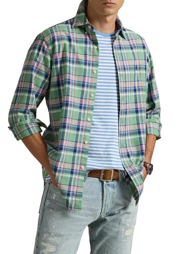 Polo Ralph Lauren Men's Classic Plaid Cotton Oxford Shirt | Thumbnail 3 Polo Ralph Lauren Men's Classic Plaid Cotton Oxford Shirt | Thumbnail 3
