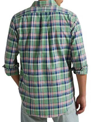 Polo Ralph Lauren Men's Classic Plaid Cotton Oxford Shirt | Thumbnail 4 Polo Ralph Lauren Men's Classic Plaid Cotton Oxford Shirt | Thumbnail 4