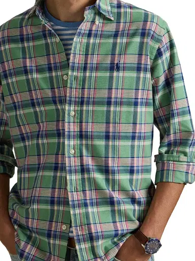 Polo Ralph Lauren Men's Classic Plaid Cotton Oxford Shirt | Thumbnail 5 Polo Ralph Lauren Men's Classic Plaid Cotton Oxford Shirt | Thumbnail 5