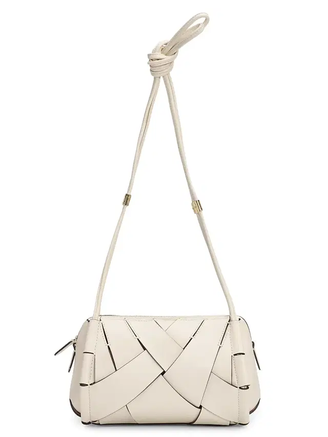 Women's Charlotte Woven Leather Camera Bag - Cowrie Women's Charlotte Woven Leather Camera Bag - Cowrie