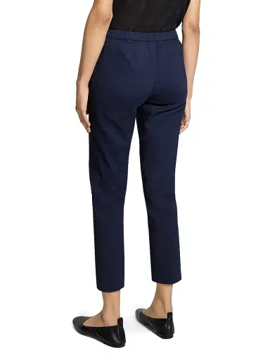 Theory Women's Treeca Linen Pull-On Crop Pants - Midnight Navy | Thumbnail 5 Theory Women's Treeca Linen Pull-On Crop Pants - Midnight Navy | Thumbnail 5
