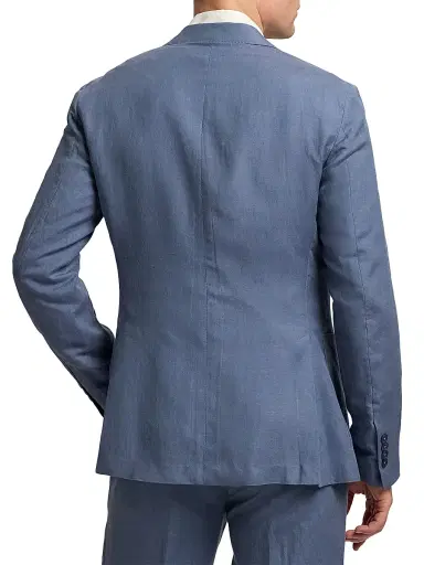 Ralph Lauren Purple Label Men's Hadley Hand-Tailored Silk-Linen Jacket - Vintage Indigo | Thumbnail 5 Ralph Lauren Purple Label Men's Hadley Hand-Tailored Silk-Linen Jacket - Vintage Indigo | Thumbnail 5