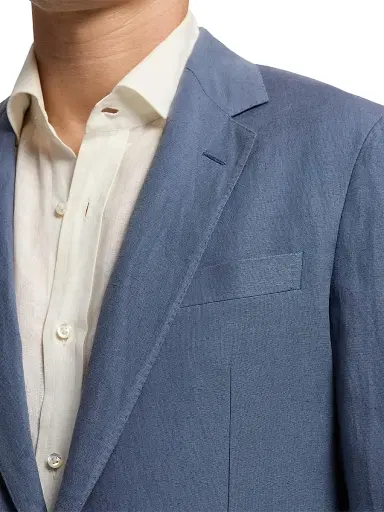Ralph Lauren Purple Label Men's Hadley Hand-Tailored Silk-Linen Jacket - Vintage Indigo | Thumbnail 6 Ralph Lauren Purple Label Men's Hadley Hand-Tailored Silk-Linen Jacket - Vintage Indigo | Thumbnail 6
