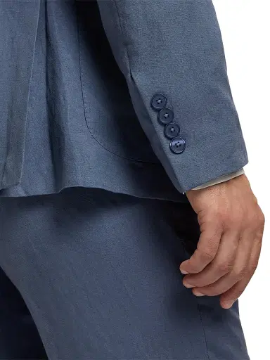 Ralph Lauren Purple Label Men's Hadley Hand-Tailored Silk-Linen Jacket - Vintage Indigo | Thumbnail 7 Ralph Lauren Purple Label Men's Hadley Hand-Tailored Silk-Linen Jacket - Vintage Indigo | Thumbnail 7