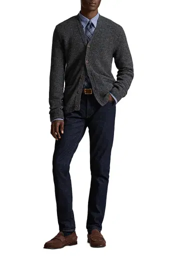Polo Ralph Lauren Men's Wool-Alpaca-Blend Cardigan - Static Grey Heather | Thumbnail 2 Polo Ralph Lauren Men's Wool-Alpaca-Blend Cardigan - Static Grey Heather | Thumbnail 2