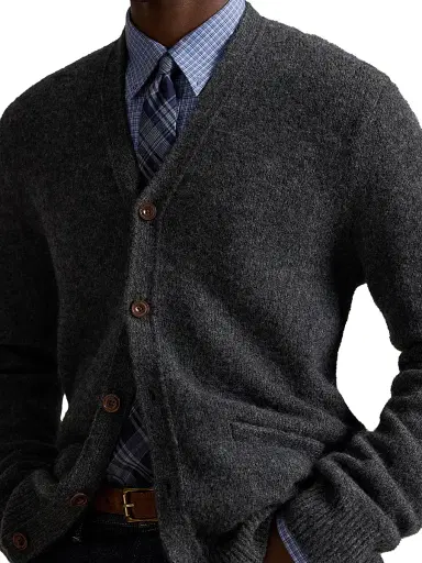 Polo Ralph Lauren Men's Wool-Alpaca-Blend Cardigan - Static Grey Heather | Thumbnail 5 Polo Ralph Lauren Men's Wool-Alpaca-Blend Cardigan - Static Grey Heather | Thumbnail 5