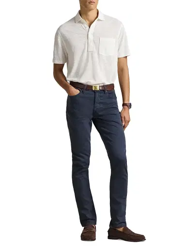 Polo Ralph Lauren Men's Short Sleeve Linen Pique Polo Shirt - Deckwash White - Size XXL | Thumbnail 2 Polo Ralph Lauren Men's Short Sleeve Linen Pique Polo Shirt - Deckwash White - Size XXL | Thumbnail 2