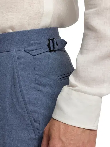 Ralph Lauren Purple Label Men's Gregory Hand-Tailored Silk-Linen Trousers | Thumbnail 6 Ralph Lauren Purple Label Men's Gregory Hand-Tailored Silk-Linen Trousers | Thumbnail 6