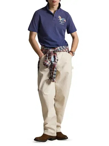 Polo Ralph Lauren Men's Artisan Cotton Mesh Polo Shirt | Thumbnail 2 Polo Ralph Lauren Men's Artisan Cotton Mesh Polo Shirt | Thumbnail 2