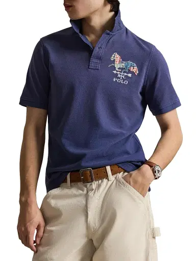 Polo Ralph Lauren Men's Artisan Cotton Mesh Polo Shirt | Thumbnail 3 Polo Ralph Lauren Men's Artisan Cotton Mesh Polo Shirt | Thumbnail 3