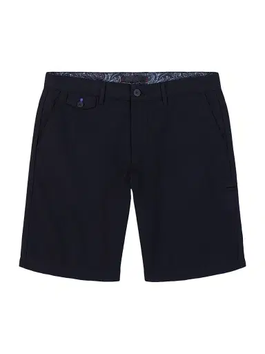 Robert Graham Men's Dixton Solid Cotton-Linen Shorts - Black | Thumbnail 1 Robert Graham Men's Dixton Solid Cotton-Linen Shorts - Black | Thumbnail 1