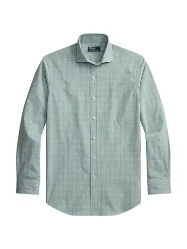 Polo Ralph Lauren Men's Check Cotton Poplin Shirt - Powder Sage White - Size XXL | Thumbnail 1 Polo Ralph Lauren Men's Check Cotton Poplin Shirt - Powder Sage White - Size XXL | Thumbnail 1