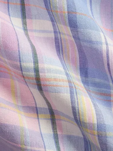 Polo Ralph Lauren Men's Slubby Linen Plaid Shirt - Pink Blue Multi | Thumbnail 7 Polo Ralph Lauren Men's Slubby Linen Plaid Shirt - Pink Blue Multi | Thumbnail 7