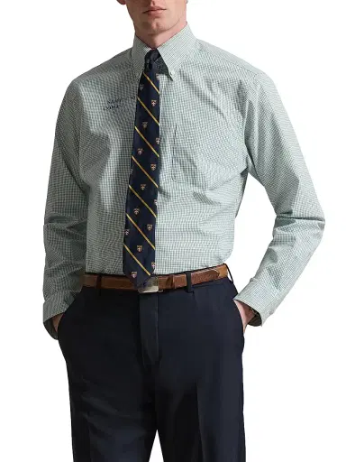 Polo Ralph Lauren Men's Poplin Button-Up Sport Shirt - Essex Green Blue Multi - Size XXL | Thumbnail 3 Polo Ralph Lauren Men's Poplin Button-Up Sport Shirt - Essex Green Blue Multi - Size XXL | Thumbnail 3