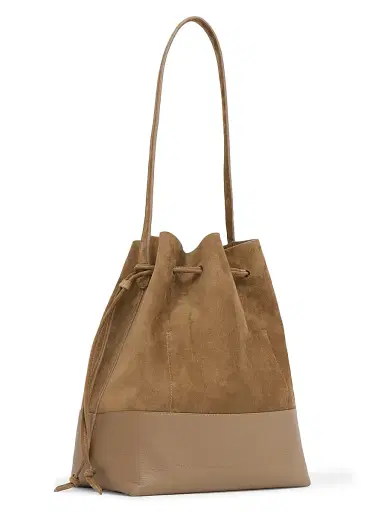 Mansur Gavriel Women's Leather & Suede Drawstring Bucket Bag - Anise | Thumbnail 2 Mansur Gavriel Women's Leather & Suede Drawstring Bucket Bag - Anise | Thumbnail 2