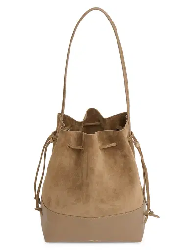 Mansur Gavriel Women's Leather & Suede Drawstring Bucket Bag - Anise | Thumbnail 3 Mansur Gavriel Women's Leather & Suede Drawstring Bucket Bag - Anise | Thumbnail 3