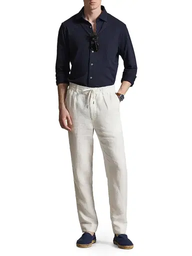 Polo Ralph Lauren Men's Lux Micro Pique-Knit Cotton Shirt - Rl Navy - Size XXL | Thumbnail 2 Polo Ralph Lauren Men's Lux Micro Pique-Knit Cotton Shirt - Rl Navy - Size XXL | Thumbnail 2