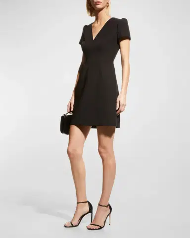 Milly Atalie Short Cady Dress | Thumbnail 3 Milly Atalie Short Cady Dress | Thumbnail 3