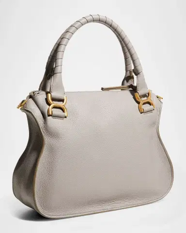Chloé Marcie Medium Double Carry Satchel Bag in Grained Leather | Thumbnail 3 Chloé Marcie Medium Double Carry Satchel Bag in Grained Leather | Thumbnail 3