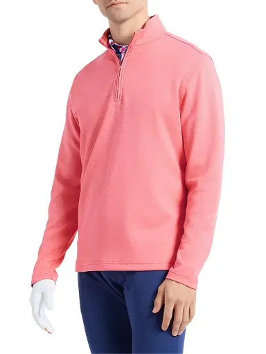 Robert Graham Men's Troland Quarter-Zip Pullover - Pink Lemonade | Thumbnail 4 Robert Graham Men's Troland Quarter-Zip Pullover - Pink Lemonade | Thumbnail 4