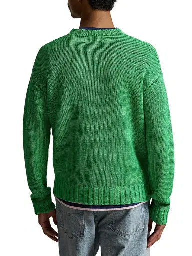 Polo Ralph Lauren Men's Linen Crewneck Sweater - Stem | Thumbnail 4 Polo Ralph Lauren Men's Linen Crewneck Sweater - Stem | Thumbnail 4