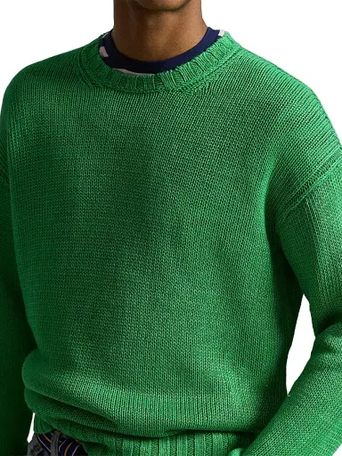 Polo Ralph Lauren Men's Linen Crewneck Sweater - Stem | Thumbnail 5 Polo Ralph Lauren Men's Linen Crewneck Sweater - Stem | Thumbnail 5