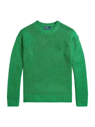 Polo Ralph Lauren Men's Linen Crewneck Sweater - Stem | Thumbnail 1 Polo Ralph Lauren Men's Linen Crewneck Sweater - Stem | Thumbnail 1