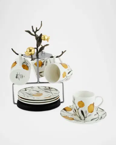 Michael Aram Pomegranate Demitasse Set with Stand | Thumbnail 5 Michael Aram Pomegranate Demitasse Set with Stand | Thumbnail 5
