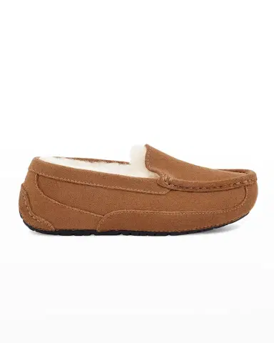 UGG Boy 's Ascot Suede Slippers w/ Wool-Lining, Kids | Thumbnail 1 UGG Boy 's Ascot Suede Slippers w/ Wool-Lining, Kids | Thumbnail 1