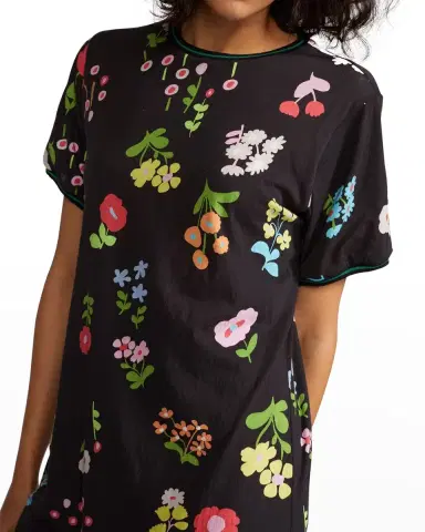 Cynthia Rowley Raya Floral-Print Midi Tee Dress | Thumbnail 2 Cynthia Rowley Raya Floral-Print Midi Tee Dress | Thumbnail 2