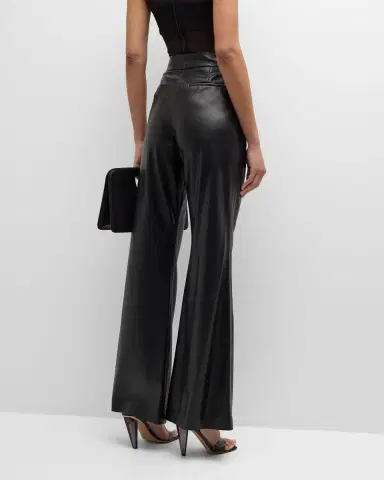 ALICE + OLIVIA Dylan High-Waist Faux-Leather Pants | Thumbnail 3 ALICE + OLIVIA Dylan High-Waist Faux-Leather Pants | Thumbnail 3