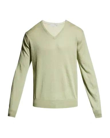 Neiman Marcus Men's Extra Lightweight Wool-Cashmere V-Neck Sweater | Thumbnail 1 Neiman Marcus Men's Extra Lightweight Wool-Cashmere V-Neck Sweater | Thumbnail 1