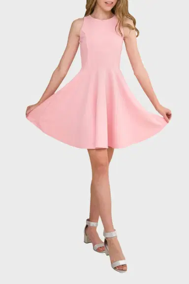 Un Deux Trois Girl's Sleeveless Fit-and-Flare Dress, Size 8-18 | Thumbnail 3 Un Deux Trois Girl's Sleeveless Fit-and-Flare Dress, Size 8-18 | Thumbnail 3