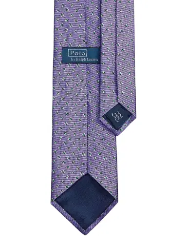 Polo Ralph Lauren Men's Neat Woven Silk Tie - Purple | Thumbnail 2 Polo Ralph Lauren Men's Neat Woven Silk Tie - Purple | Thumbnail 2