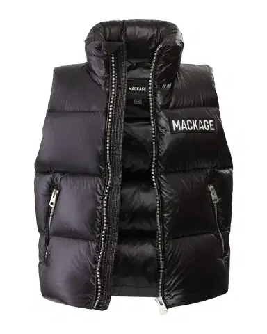 Mackage Kid 's Charlee Quilted Logo Vest, Size 8-14 | Thumbnail 4 Mackage Kid 's Charlee Quilted Logo Vest, Size 8-14 | Thumbnail 4
