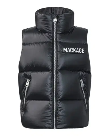 Mackage Kid 's Charlee Quilted Logo Vest, Size 8-14 | Thumbnail 1 Mackage Kid 's Charlee Quilted Logo Vest, Size 8-14 | Thumbnail 1