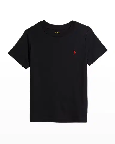 Polo Ralph Lauren Boy's Cotton Jersey Crewneck Tee, Size S-XL | Thumbnail 1 Polo Ralph Lauren Boy's Cotton Jersey Crewneck Tee, Size S-XL | Thumbnail 1