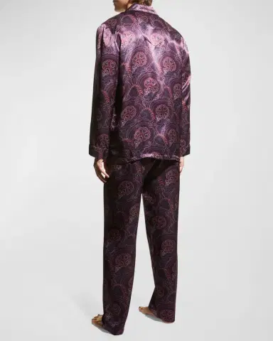 Majestic International Men's Silk Paisley Pajama Set | Thumbnail 4 Majestic International Men's Silk Paisley Pajama Set | Thumbnail 4