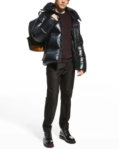Canada Goose Men's Crofton Black Disc Puffer Jacket | Thumbnail 2 Canada Goose Men's Crofton Black Disc Puffer Jacket | Thumbnail 2