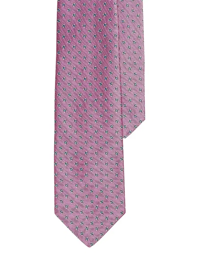 Men's Neat Woven Silk Tie - Pink Men's Neat Woven Silk Tie - Pink