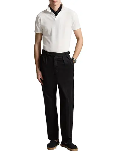 Polo Ralph Lauren Men's Rustic Tab-Waist Pleated-Front Cotton Twill Pants | Thumbnail 2 Polo Ralph Lauren Men's Rustic Tab-Waist Pleated-Front Cotton Twill Pants | Thumbnail 2