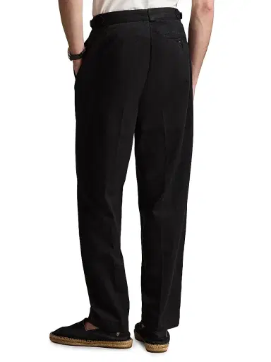Polo Ralph Lauren Men's Rustic Tab-Waist Pleated-Front Cotton Twill Pants | Thumbnail 4 Polo Ralph Lauren Men's Rustic Tab-Waist Pleated-Front Cotton Twill Pants | Thumbnail 4