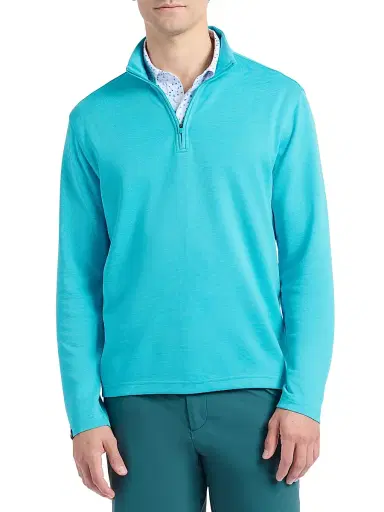 Robert Graham Men's Troland Quarter-Zip Pullover - Peacock Blue | Thumbnail 3 Robert Graham Men's Troland Quarter-Zip Pullover - Peacock Blue | Thumbnail 3