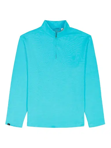 Robert Graham Men's Troland Quarter-Zip Pullover - Peacock Blue | Thumbnail 1 Robert Graham Men's Troland Quarter-Zip Pullover - Peacock Blue | Thumbnail 1
