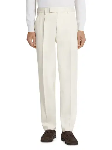 Zegna Men's Cotton and Wool Pants | Thumbnail 2 Zegna Men's Cotton and Wool Pants | Thumbnail 2