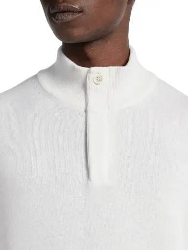 ZEGNA Men's Oasi Cashmere Sweater - White | Thumbnail 5 ZEGNA Men's Oasi Cashmere Sweater - White | Thumbnail 5