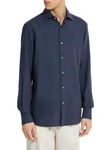 Zegna Men's Cashco Shirt | Thumbnail 2 Zegna Men's Cashco Shirt | Thumbnail 2