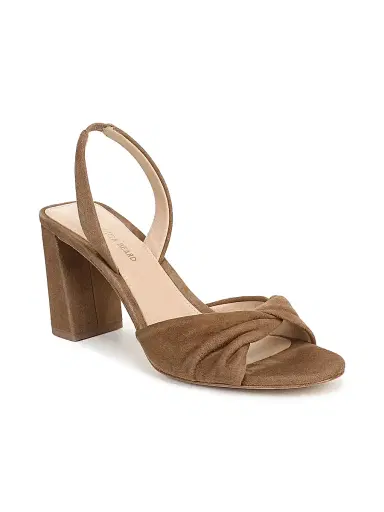 Veronica Beard Women's Tullia 75MM Suede Slingback Block-Heel Sandals - Chestnut | Thumbnail 2 Veronica Beard Women's Tullia 75MM Suede Slingback Block-Heel Sandals - Chestnut | Thumbnail 2